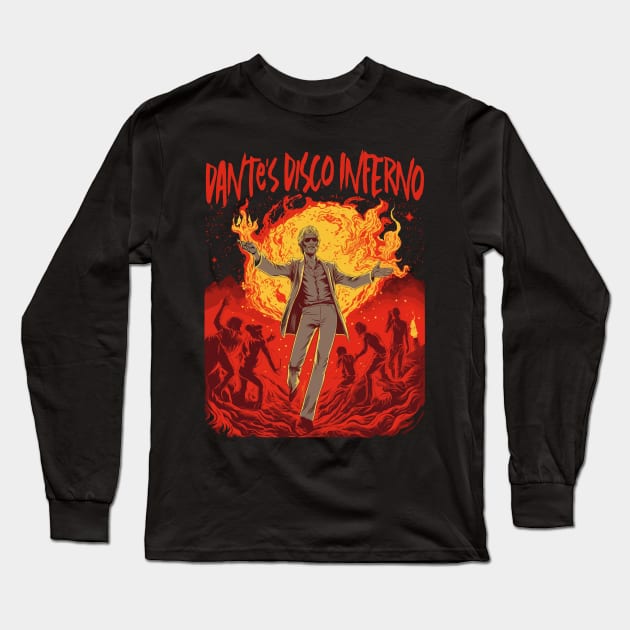 Dante's Disco Inferno Long Sleeve T-Shirt by DankFutura